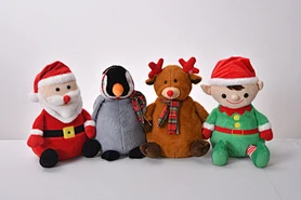 38cm Christmas 4 Animals